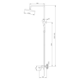 Душевая стойка Splenka S54.24.03 золотой сатин